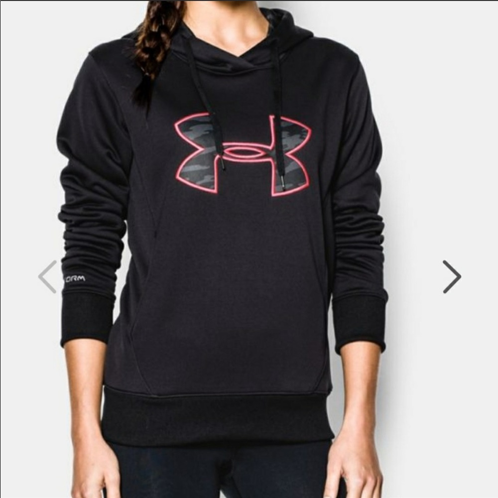 Under Armour Black and Hot Pink Coldgear Hoodie
